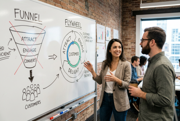 Flywheel statt Funnel – Yvonne Vertes von Sikorszky erläutert, warum klassisches Trichterdenken überholt ist